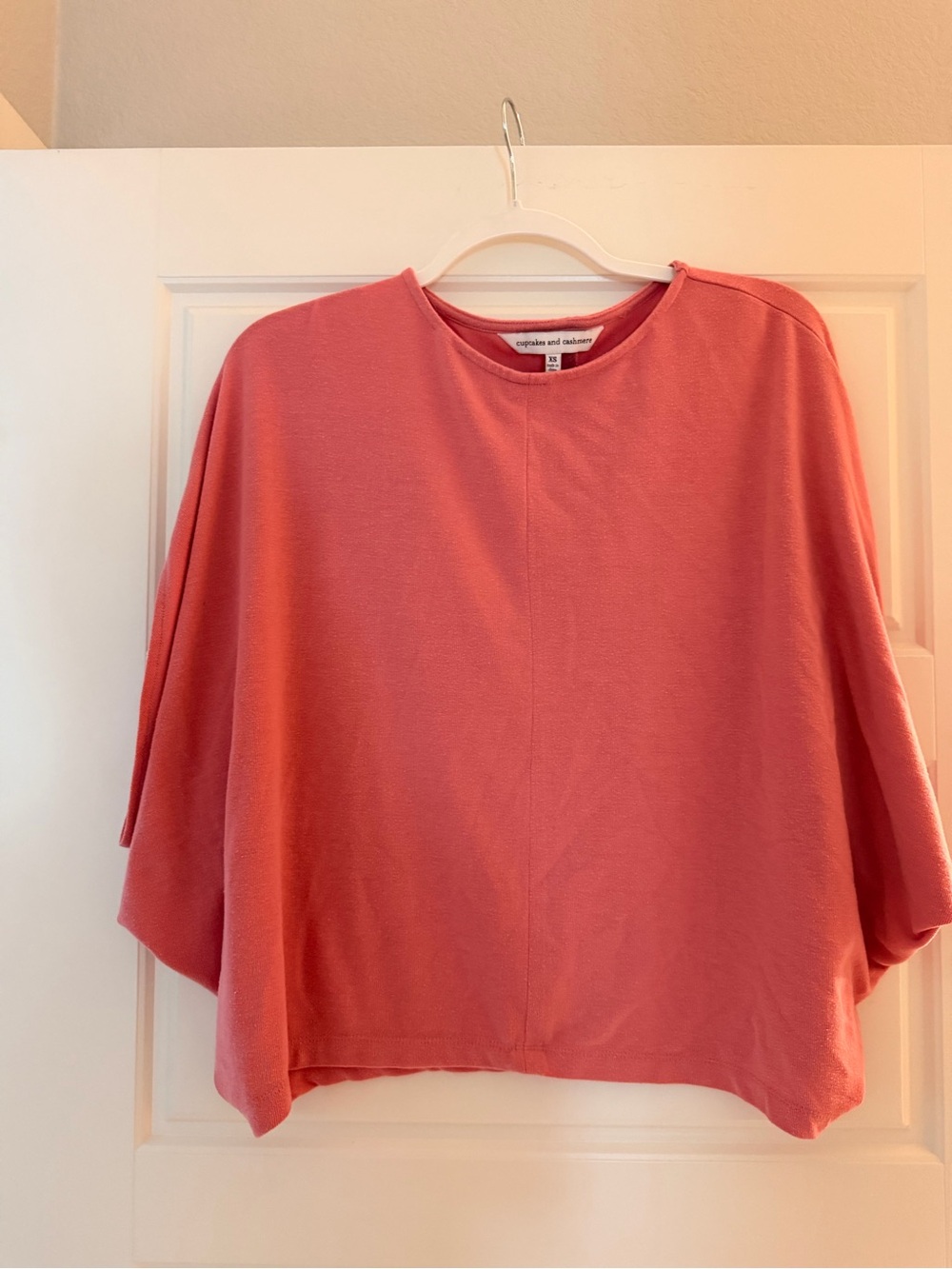 cupcakes & cashmere Coral Crewneck Blouse